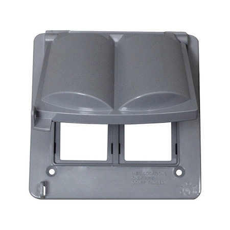 Sigma Engineered Solutions Weatherproof Cover, 2 Gang, Non-Metallic, GFCI Duplex Receptacle Cover Type 14180